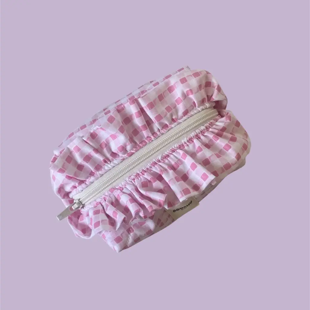 Rose Check Pouch